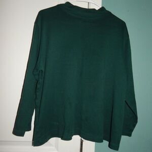 BOBBI BROOKS WOMAN plus size 14W/16W vintage forest green mock neck long sleeve